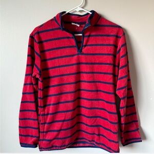 Crazy 8 Red and Navy Striped Zip-Up Sweater